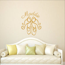 Load image into Gallery viewer, Personalized Ballet Slippers Vinyl Wall Decal 22295 - Cuttin&#39; Up Custom Die Cuts - 1