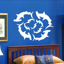 Load image into Gallery viewer, Sharks Circling Vinyl Wall Decal 22302 - Cuttin&#39; Up Custom Die Cuts - 1