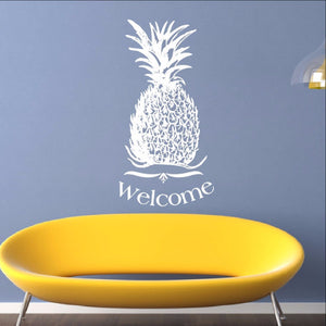 Pineapple Welcome Vinyl Wall Decal 22310 - Cuttin' Up Custom Die Cuts - 1