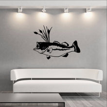 Load image into Gallery viewer, Fish with Cattails Vinyl Wall Decal Graphic Sticker 22312 - Cuttin&#39; Up Custom Die Cuts - 1