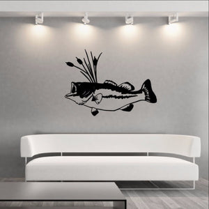 Fish with Cattails Vinyl Wall Decal Graphic Sticker 22312 – Cuttin
