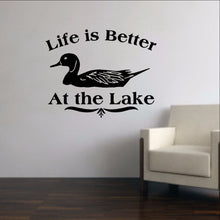 Load image into Gallery viewer, Life is Better at the Lake - Duck Vinyl Wall Decal 22311 - Cuttin&#39; Up Custom Die Cuts - 1