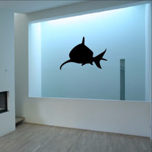 Load image into Gallery viewer, Shark Front Facing Silhouette Vinyl Wall Decal 22320 - Cuttin&#39; Up Custom Die Cuts - 1
