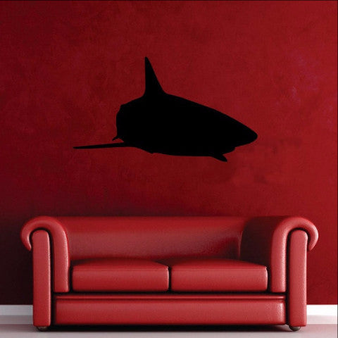 Shark Silhouette Style C Vinyl Wall Decal 22322 - Cuttin' Up Custom Die Cuts - 1