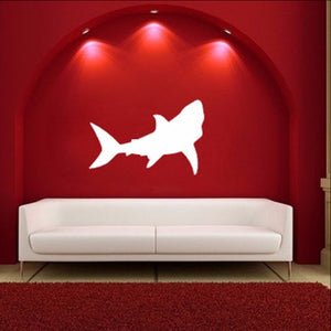 Shark Silhouette Style B Vinyl Wall Decal 22321 - Cuttin' Up Custom Die Cuts - 1