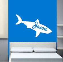 Load image into Gallery viewer, Personalized Shark Vinyl Wall Decal 22325 - Cuttin&#39; Up Custom Die Cuts - 1