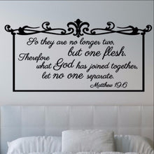 Load image into Gallery viewer, Wedding Bible Verse Vinyl Wall Decal What God Has Joined Together Matthew 19 6 22297 - Cuttin&#39; Up Custom Die Cuts - 1