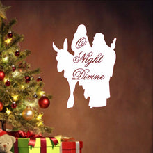 Load image into Gallery viewer, O Night Divine with Mary and Joseph Silhouette Removable Vinyl Wall Decal  22352 - Cuttin&#39; Up Custom Die Cuts - 1