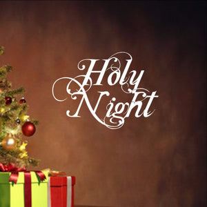 Holy Night Removable Christmas Vinyl Wall Decal 22353 - Cuttin' Up Custom Die Cuts - 1