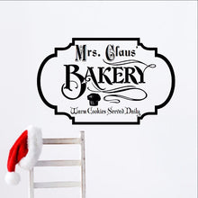 Load image into Gallery viewer, Mrs Claus Bakery Christmas Removable Vinyl Wall Decal  - Christmas Decor 22357 - Cuttin&#39; Up Custom Die Cuts - 1