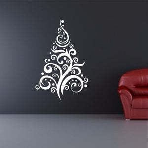Christmas Tree Style C Removable Vinyl Wall Decal  22360 - Cuttin' Up Custom Die Cuts - 1