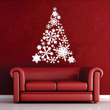 Load image into Gallery viewer, Snowflake Christmas Tree Vinyl Wall Decal 22358 - Cuttin&#39; Up Custom Die Cuts - 1