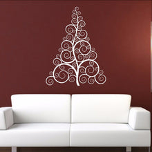Load image into Gallery viewer, Christmas Tree Style B Swirly Removable Vinyl Wall Decal 22359 - Cuttin&#39; Up Custom Die Cuts - 1