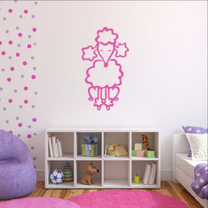 French Poodle Style B Vinyl Wall Decal 22391 - Cuttin' Up Custom Die Cuts - 1