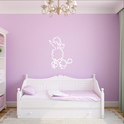 French Poodle Style A Vinyl Wall Decal 22390 - Cuttin' Up Custom Die Cuts - 1