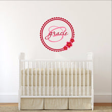 Load image into Gallery viewer, Personalized Cherry Blossom Monogram Nursery Vinyl Wall Decal 22395 - Cuttin&#39; Up Custom Die Cuts - 1