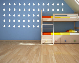 Raindrops Set of 50 Kids Room Nursery Vinyl Wall Decals 22399 - Cuttin' Up Custom Die Cuts - 2