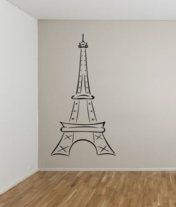 Eiffel Tower Large Abstract Vinyl Wall Decal Style B 22410 - Cuttin' Up Custom Die Cuts - 2