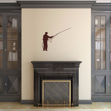 Load image into Gallery viewer, Fly Fisherman Vinyl Wall Decal  22413 - Cuttin&#39; Up Custom Die Cuts - 1