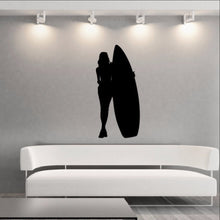 Load image into Gallery viewer, Surfer Girl Wall Decal - Beach Decor - Surfer Girl Style C Vinyl Wall Decal 22431 - Cuttin&#39; Up Custom Die Cuts - 1