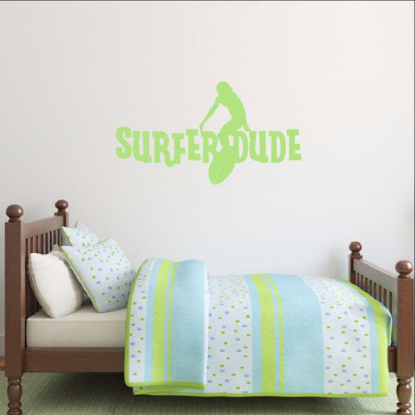 Surfer Dude Vinyl Wall Decal 22435 - Cuttin' Up Custom Die Cuts - 1