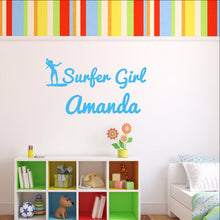 Load image into Gallery viewer, Personalized Surfer Girl Name Vinyl Wall Decal 22438 - Cuttin&#39; Up Custom Die Cuts - 1