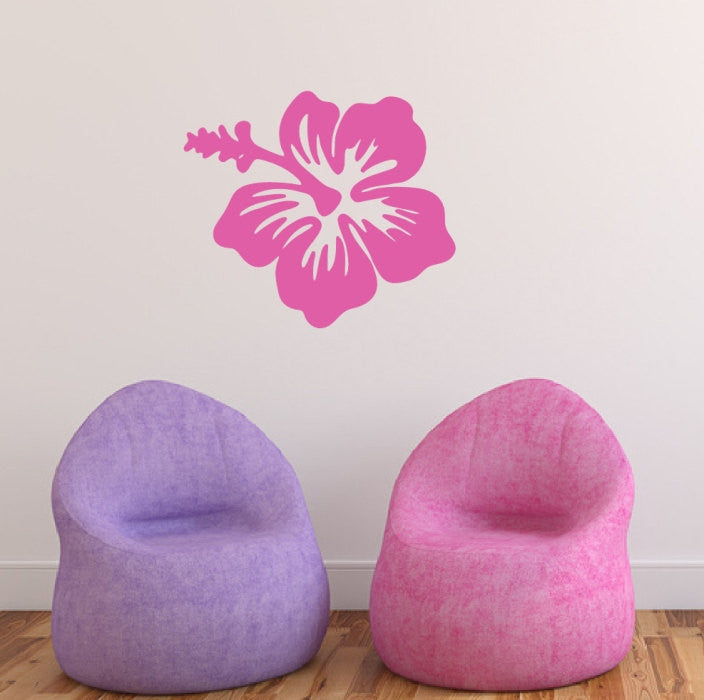 Hibiscus Hawaiian Flower Vinyl Wall Decal 22445 - Cuttin' Up Custom Die Cuts - 1