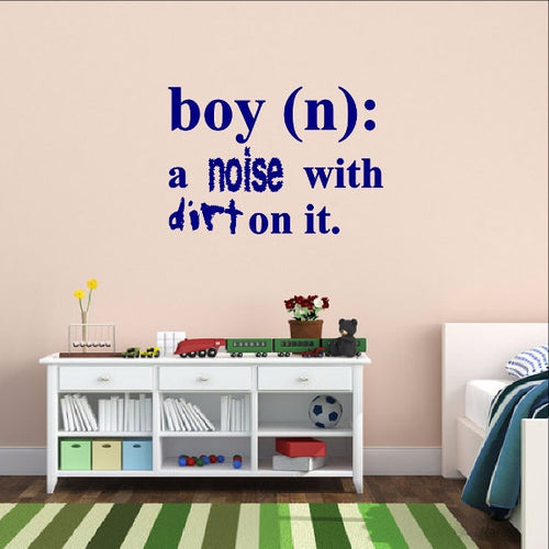 Boy Definition Wall Decal - Noise with Dirt Dictionary Decal 22448 - Cuttin' Up Custom Die Cuts - 1
