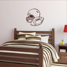 Load image into Gallery viewer, Football with Helmet Vinyl Wall Decal 22450 - Cuttin&#39; Up Custom Die Cuts - 1