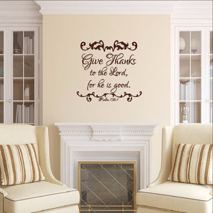 Give Thanks to the Lord Christian Thanksgiving Wall Decal 22479 - Cuttin' Up Custom Die Cuts - 1