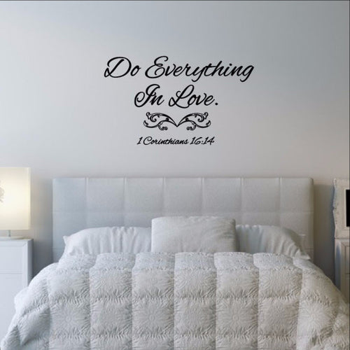 Do Everything in Love Bible Verse Vinyl Wall Decal 22503 - Cuttin' Up Custom Die Cuts - 1
