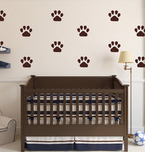 Load image into Gallery viewer, Puppy Paw Prints Vinyl Wall Decals - Set of 5 Inch Paw Prints 22542 - Cuttin&#39; Up Custom Die Cuts - 1