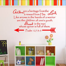 Load image into Gallery viewer, Children are a Heritage From The Lord - Scripture Wall Decal Psalm 127 Nursery Decor 22548 - Cuttin&#39; Up Custom Die Cuts - 1