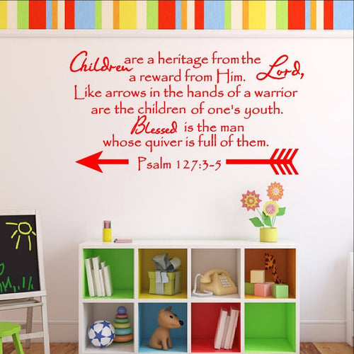 Children are a Heritage From The Lord - Scripture Wall Decal Psalm 127 Nursery Decor 22548 - Cuttin' Up Custom Die Cuts - 1