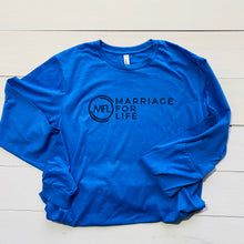 Load image into Gallery viewer, Marriage For Life Long Sleeve T Shirt Royal Blue