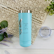 Load image into Gallery viewer, Consider The Lilies Laser Engraved Stainless Steel Tumbler Or Water Bottle