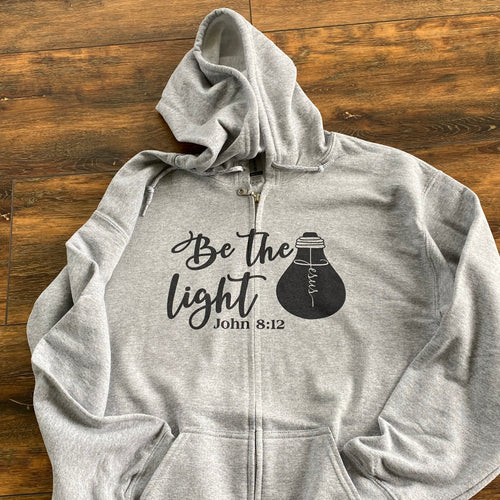 Be the Light Essential Jesus Zip Up Hoodie Jacket