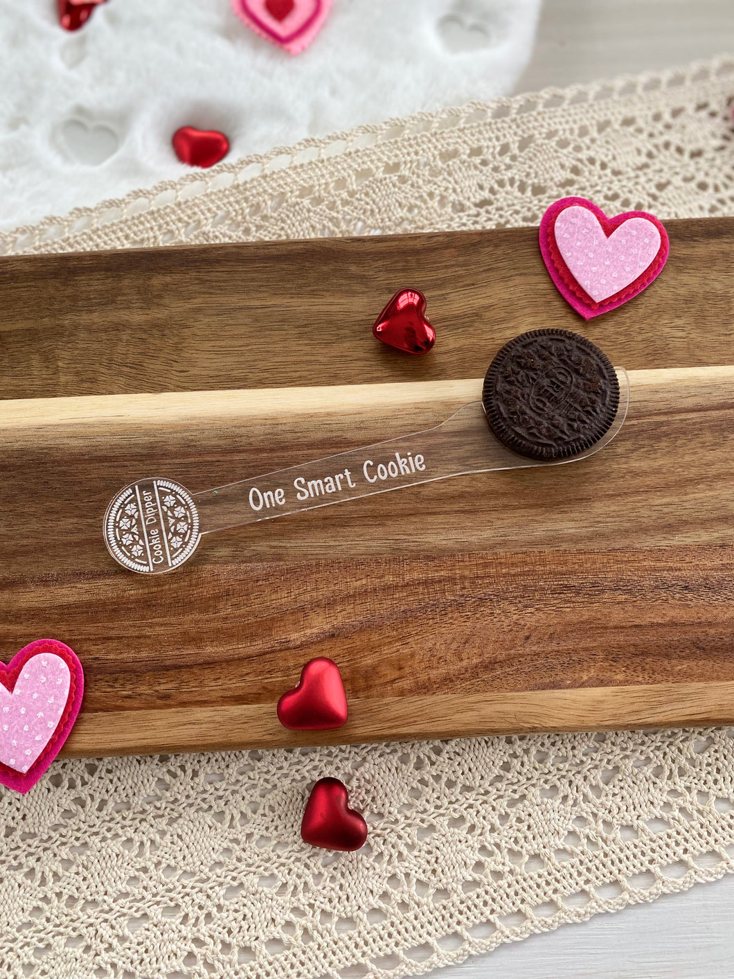 Laser Engraved One Smart Cookie Dipper Tool With Cookie Handle