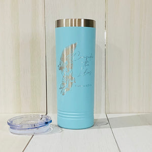 Consider The Lilies Laser Engraved Stainless Steel Tumbler Or Water Bottle