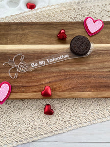 Be My Valentine Laser Engraved Cookie Dipper With Bee Handle