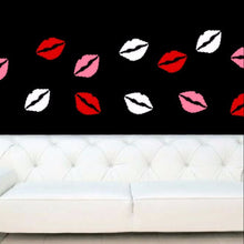 Load image into Gallery viewer, Lips Valentines Day Removable Vinyl Wall Decal Set of 12 - Cuttin&#39; Up Custom Die Cuts - 1