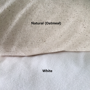 Natural And White Pillow Cover Fabric