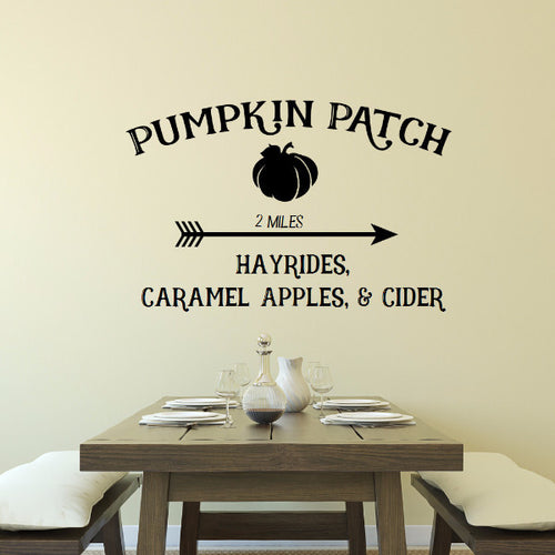 Pumpkin Patch Rustic Style Vinyl Wall Decal 22576