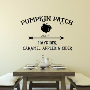 Pumpkin Patch Rustic Style Vinyl Wall Decal 22576