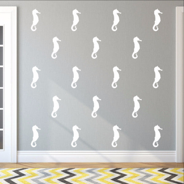 Seahorse Style A Set of 5 Inch Vinyl Wall Decals 22564 - Cuttin' Up Custom Die Cuts - 1