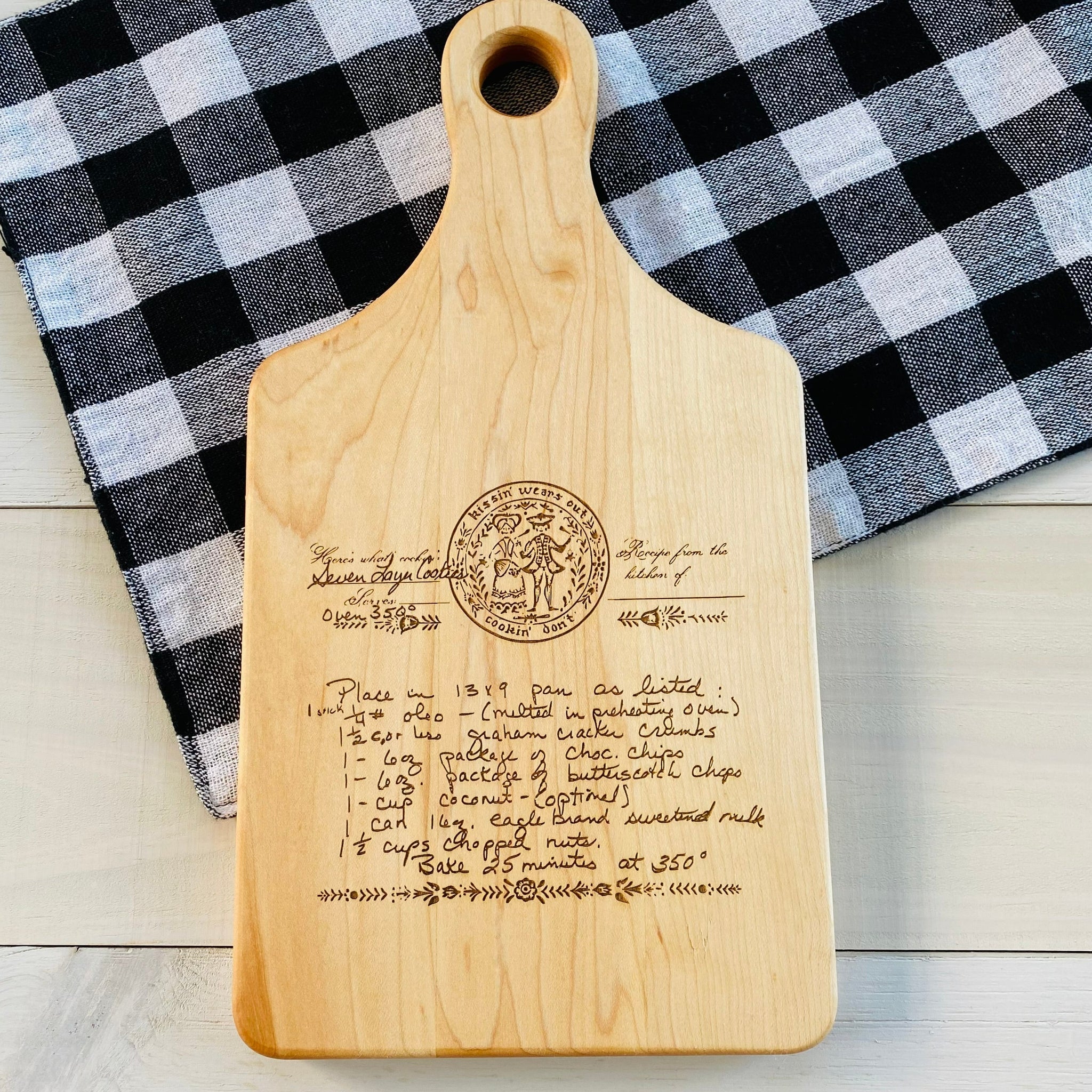 Upload Your Recipe Engraved Cutting Board