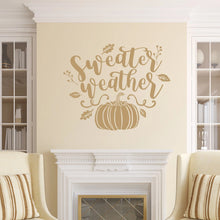 Load image into Gallery viewer, Sweater Weather Vinyl Wall Decal Light Brown