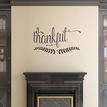 Load image into Gallery viewer, Thankful Script Vinyl Wall Decal 22577