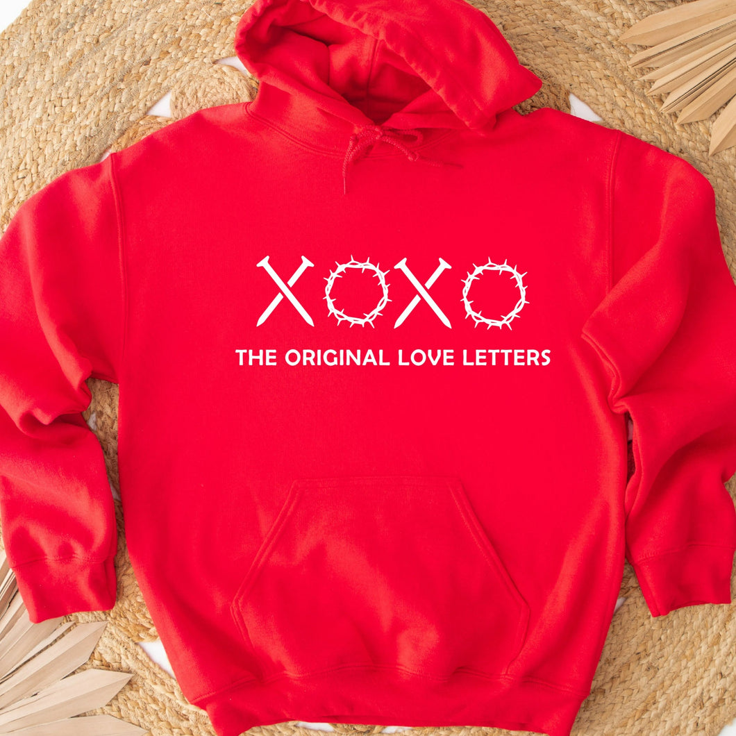 The Original Love Letters XOXO Christian Red Hoodie