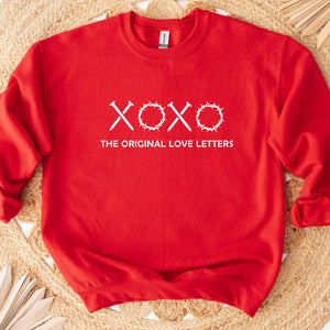 The Original Love Letters XOXO Christian Sweatshirt Red